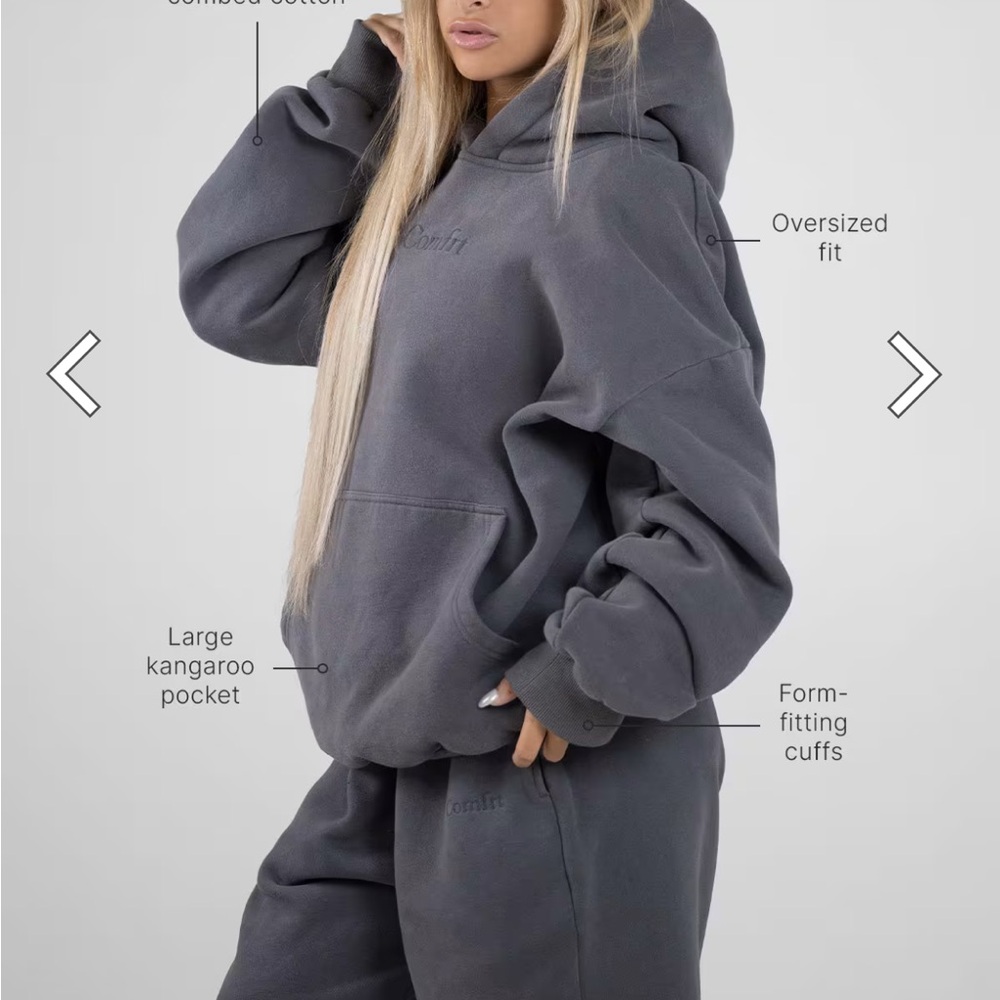 NWT Comfrt Steel Gray Hoodie